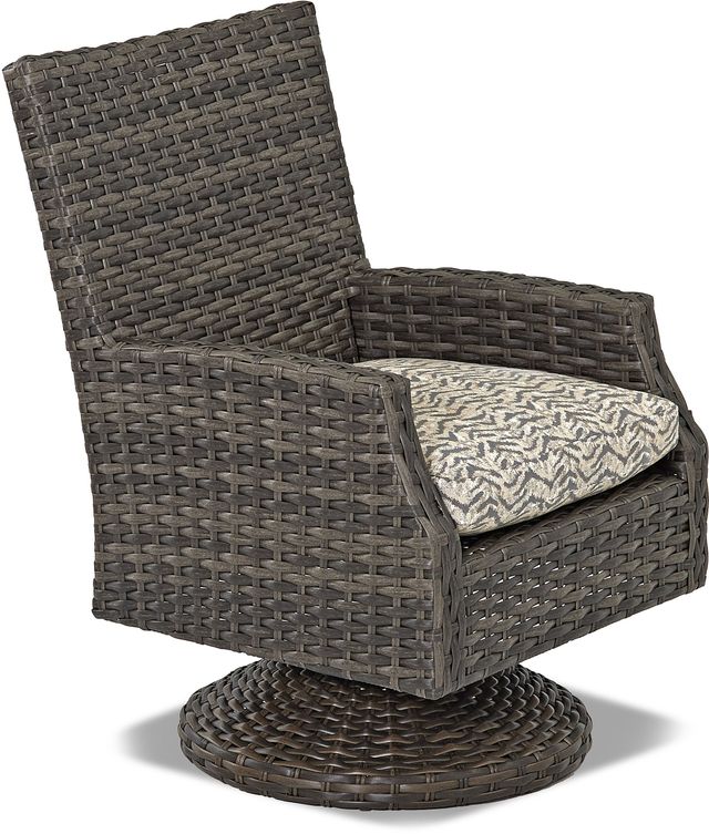 Klaussner® Outdoor Cascade Swivel Rock Dining Chair-1