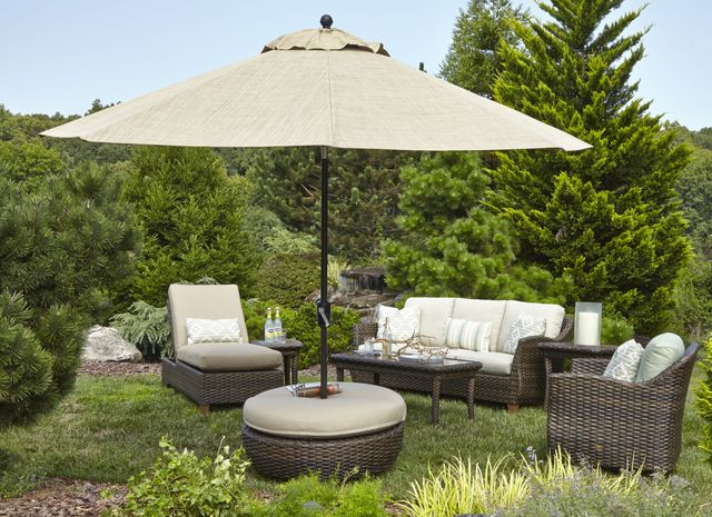 Klaussner® Outdoor Sycamore Round Ottoman-5