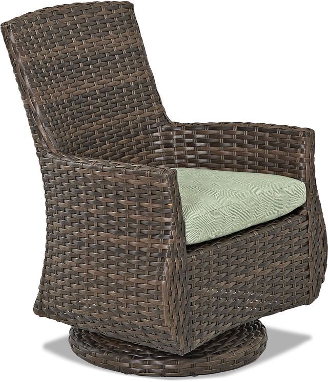 Klaussner® Outdoor Sycamore Swivel Rock Dining Chair-1