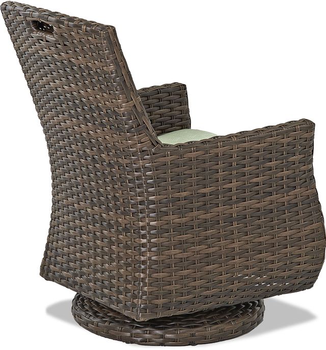 Klaussner® Outdoor Sycamore Swivel Rock Dining Chair-2