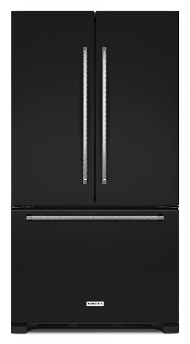 KitchenAid® 20.0 Cu. Ft. Black Counter Depth French Door Refrigerator 0