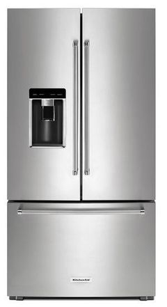 KitchenAid® 23.8 Cu. Ft. French Door Refrigerator-PrintedShield Stainless