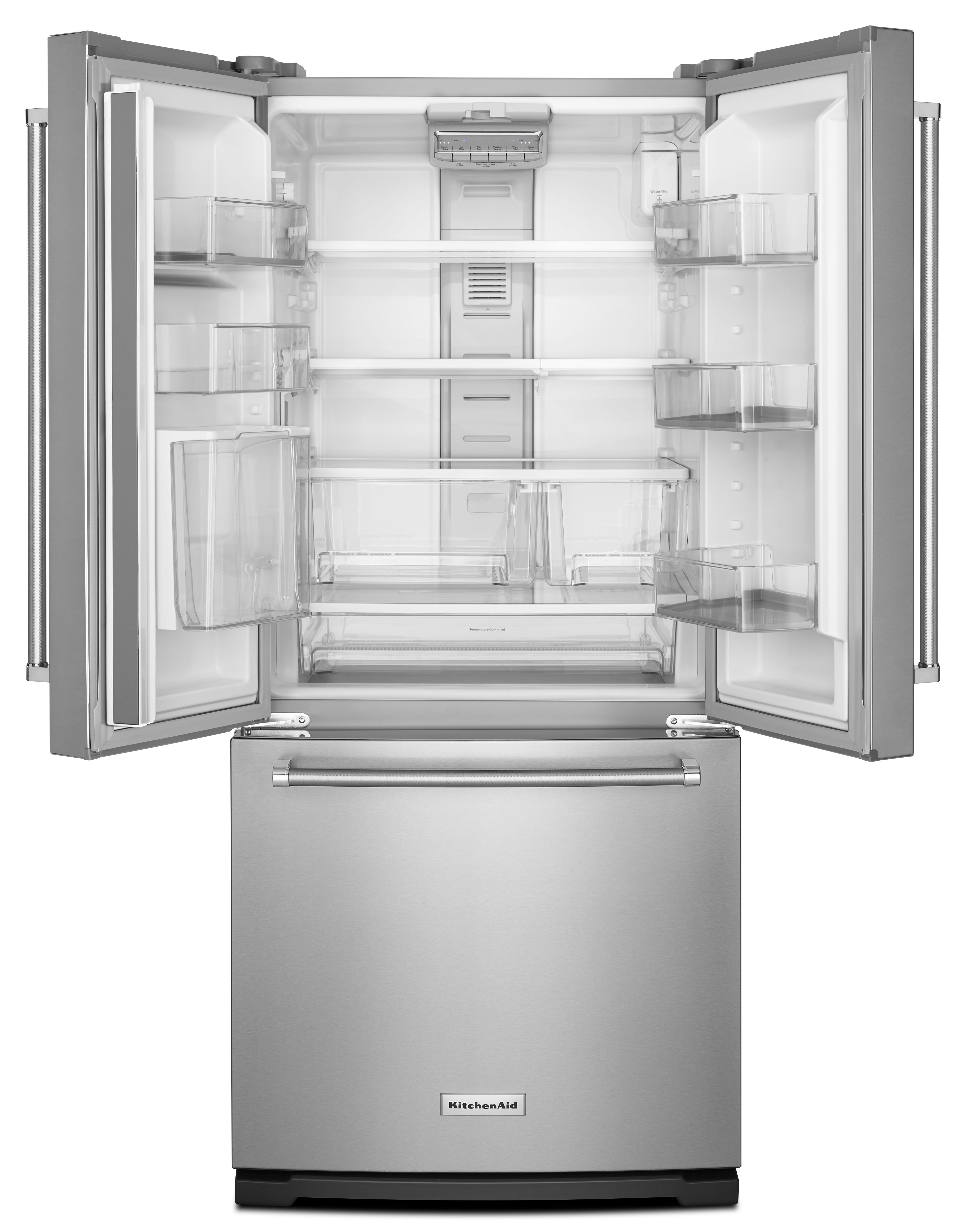 KitchenAid 19 7 Cu Ft Stainless Steel French Door Refrigerator   Krff300ess4 