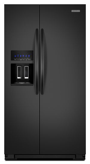KitchenAid® Architect® Series II 22.5 Cu. Ft. Side-by-Side Refrigerator-Black 0