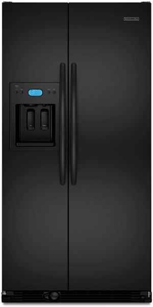 KitchenAid Architect Series II - 23 cu. ft..1 cu. ft. Counter-Depth Side by Side Refrigerator - Black 0