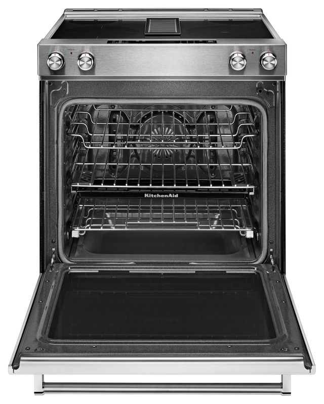 OUT OF BOX: KitchenAid® 30" Slide In Electric Downdraft Range-Stainless Steel-1