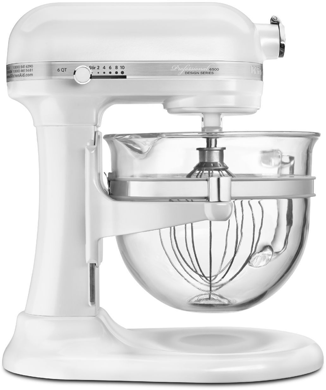 KitchenAid® Professional 6500 Design™ Series Stand Mixer-Frosted Pearl White 15