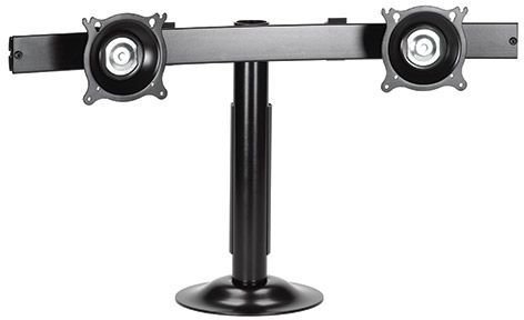 Chief® Silver Dual Monitor Horizontal Grommet Mount 1