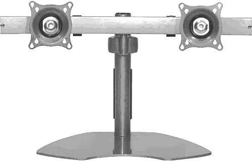 Chief® Silver Dual Monitor Horizontal Table Stand 0
