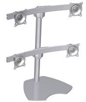 Chief® Silver Quad Monitor Table Stand 0