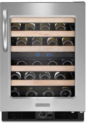KitchenAid® Architect® Series II 24" Stainless Steel Wine Cooler 0