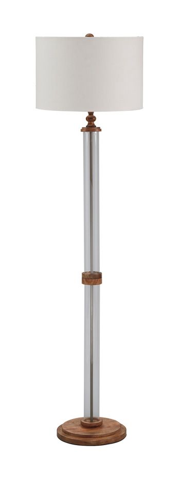Signature Design by Ashley® Tabby Clear/Natural Glass Floor Lamp 0