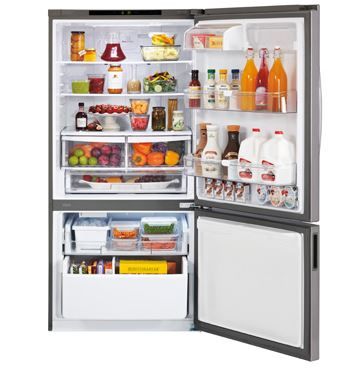 LG 24 Cu. Ft. Bottom Freezer Refrigerator-Smooth White 1