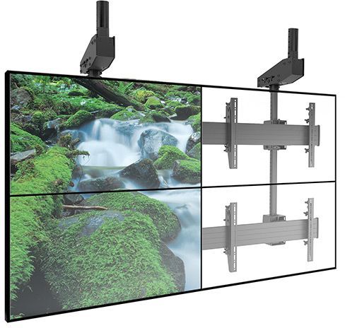 Chief® FUSION™ Black Micro-Adjustable 2 x 2 Large Ceiling Mount 1