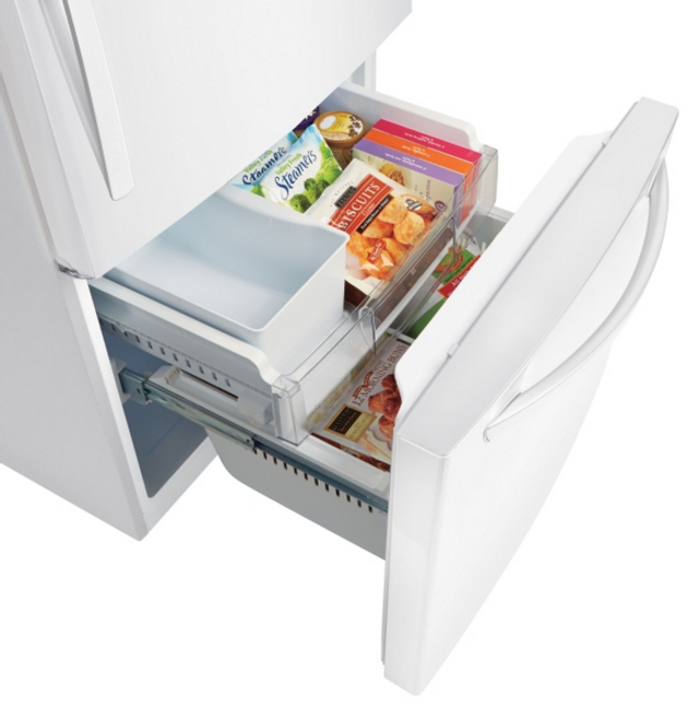 LG 22 Cu. Ft. Wide Bottom Freezer Refrigerator-White 2