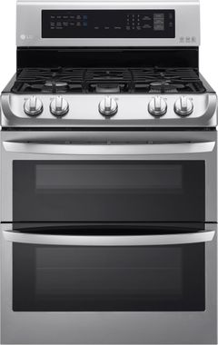 LG 30" Stainless Steel Free Standing Gas Double Oven Range-LDG4313ST