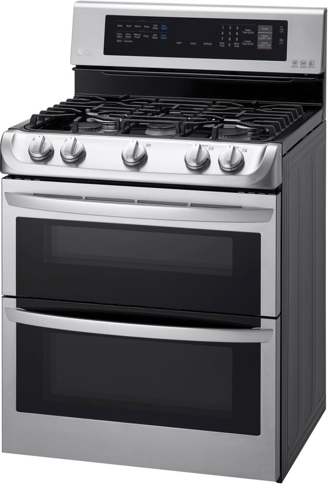 LG 30" Stainless Steel Free Standing Gas Double Oven Range-LDG4313ST-2