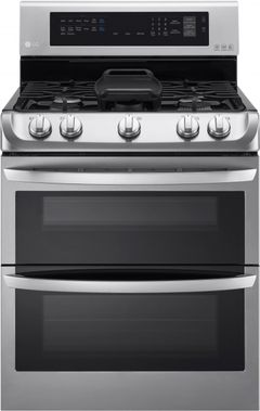 LG 29.88" Stainless Steel Free Standing Gas Double Oven Range