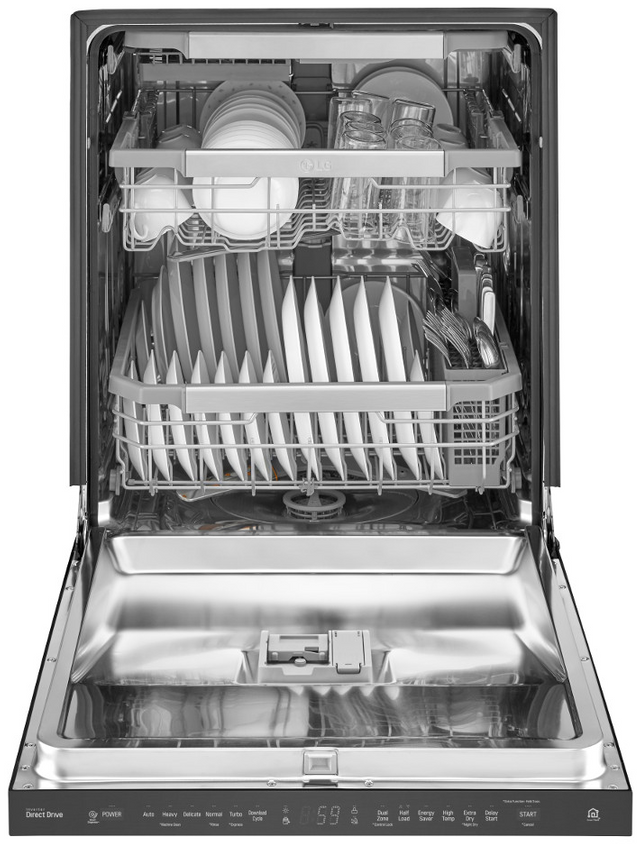 LG 24" Top Control Built-In Dishwasher-Matte Black Stainless Steel 1