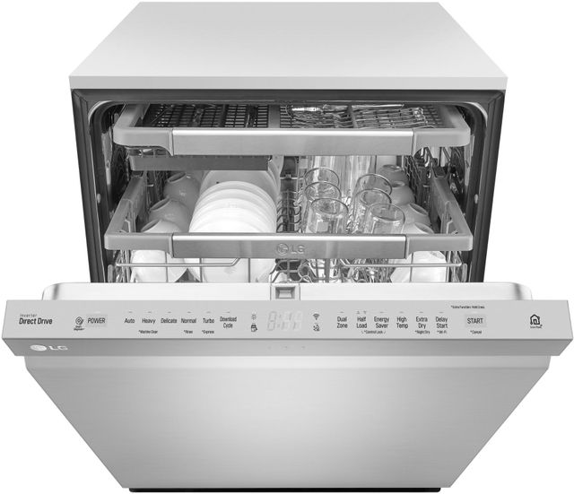 LG 24" Platinum Silver Steel Built In Dishwasher 3