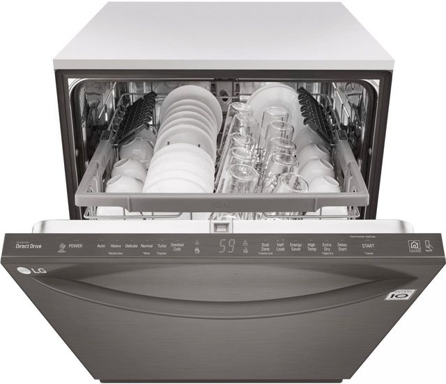 LG 24" Top Control Built-In Dishwasher-Black Stainless Steel