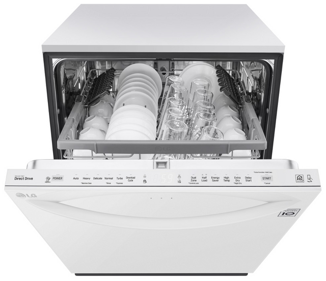 LG 24" Top Control Built-In Dishwasher-White 6