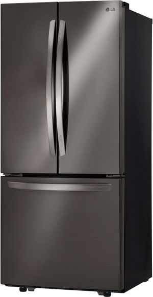 LG 21.8 Cu. Ft. 3-Door French Door Refrigerator-Black Stainless Steel