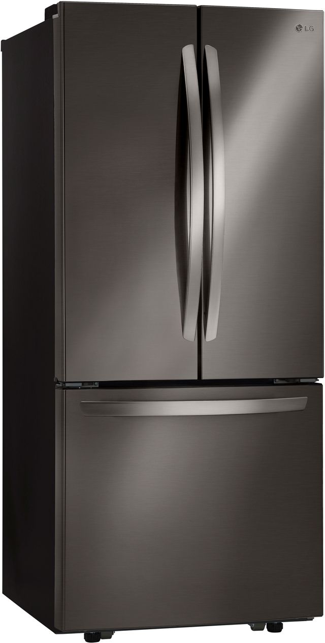 LG 21.8 Cu. Ft. 3-Door French Door Refrigerator-Black Stainless Steel 1