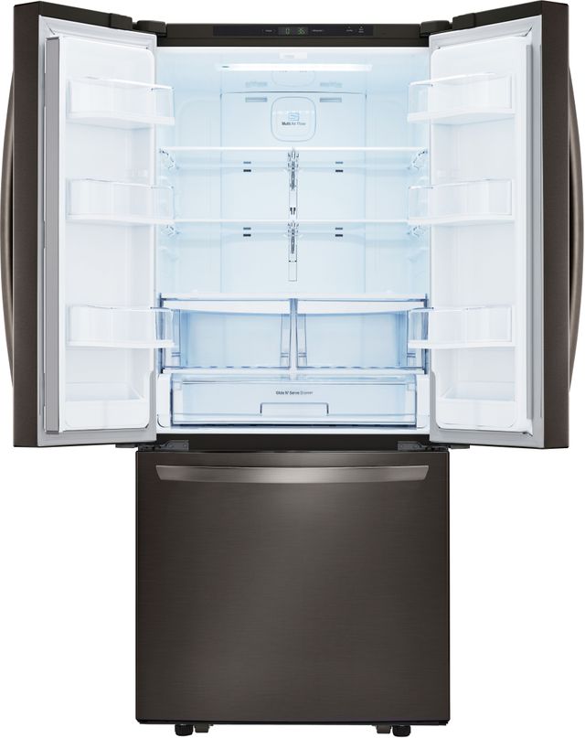 LG 30 in. 21.8 Cu. Ft. 3-Door French Door Refrigerator-Black Stainless Steel-3