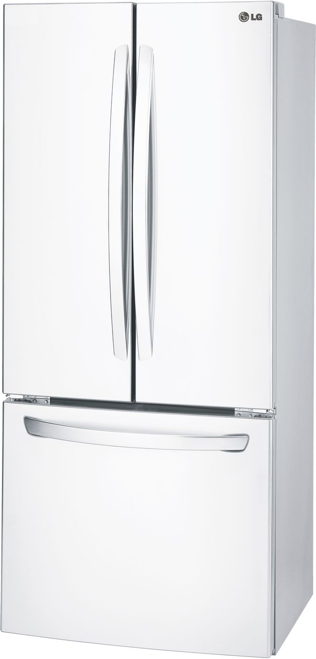 LG 21.8 Cu. Ft. 3-Door French Door Refrigerator-White 1