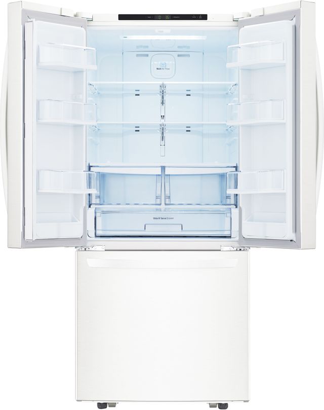 LG 21.8 Cu. Ft. 3-Door French Door Refrigerator-White 3