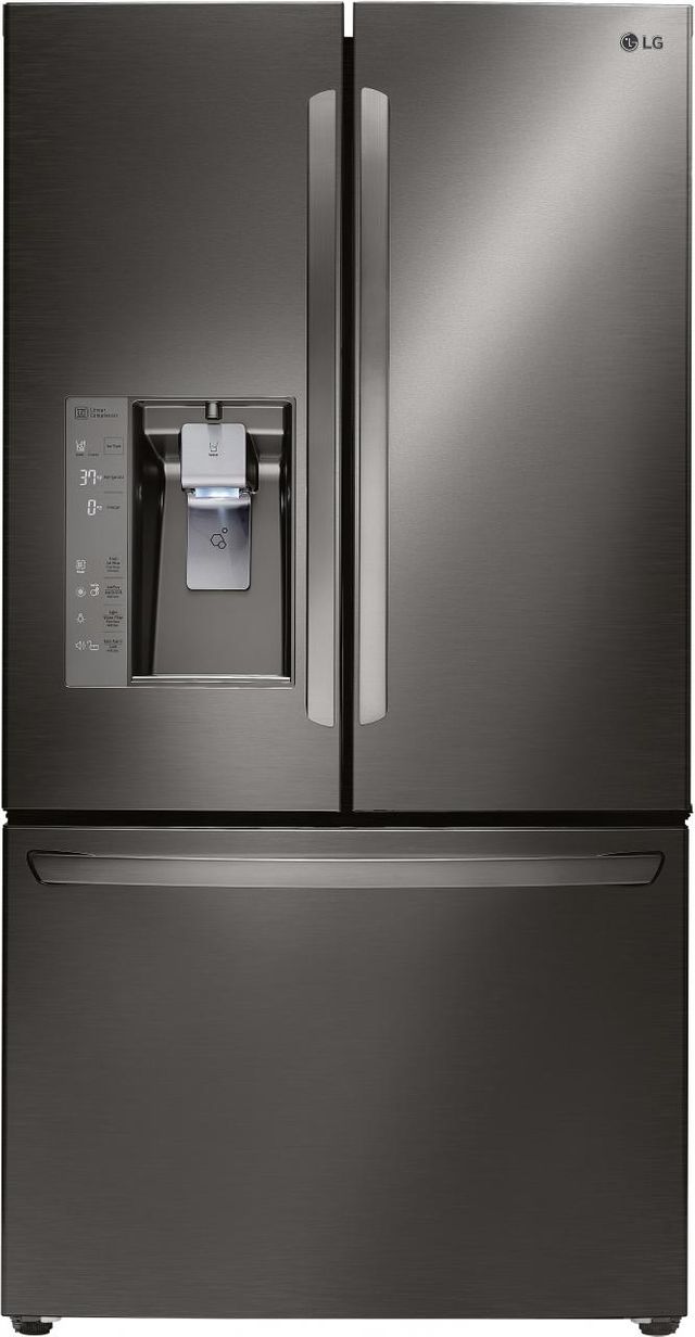 LG 23.70 Cu. Ft. Black Stainless Steel Counter Depth French Door Refrigerator 0