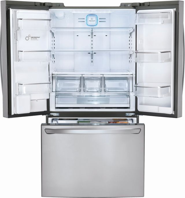 LG 23.70 Cu. Ft. Stainless Steel Counter Depth French Door Refrigerator 1