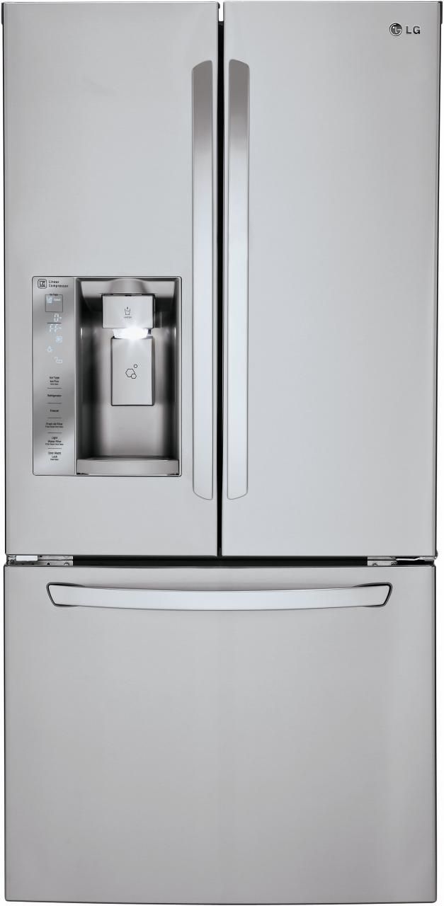 Réfrigérateur à portes françaises de 33 po LG® de 24,2 pi³ - Acier inoxydable