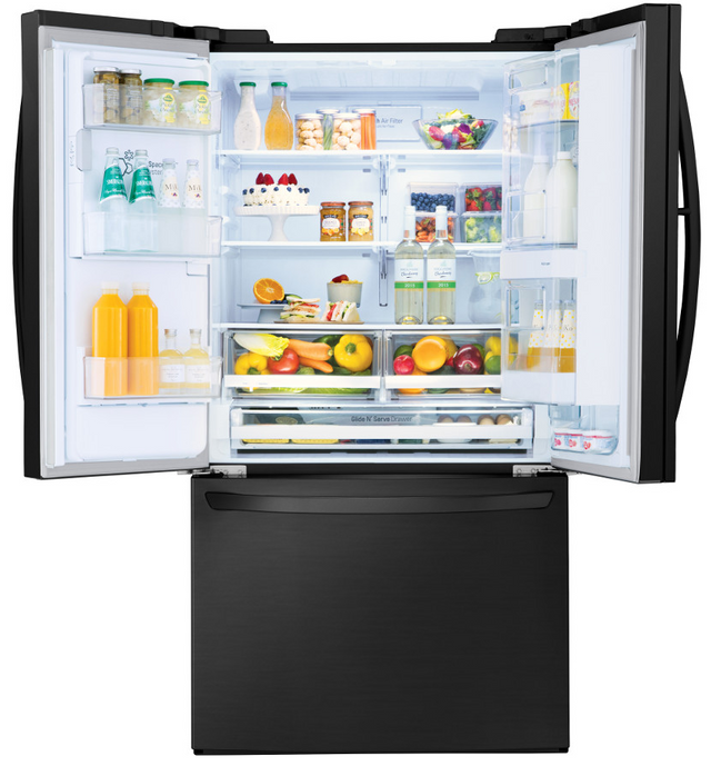 LG 27.7 Cu. Ft. Matte Black Stainless Steel French Door Refrigerator 1