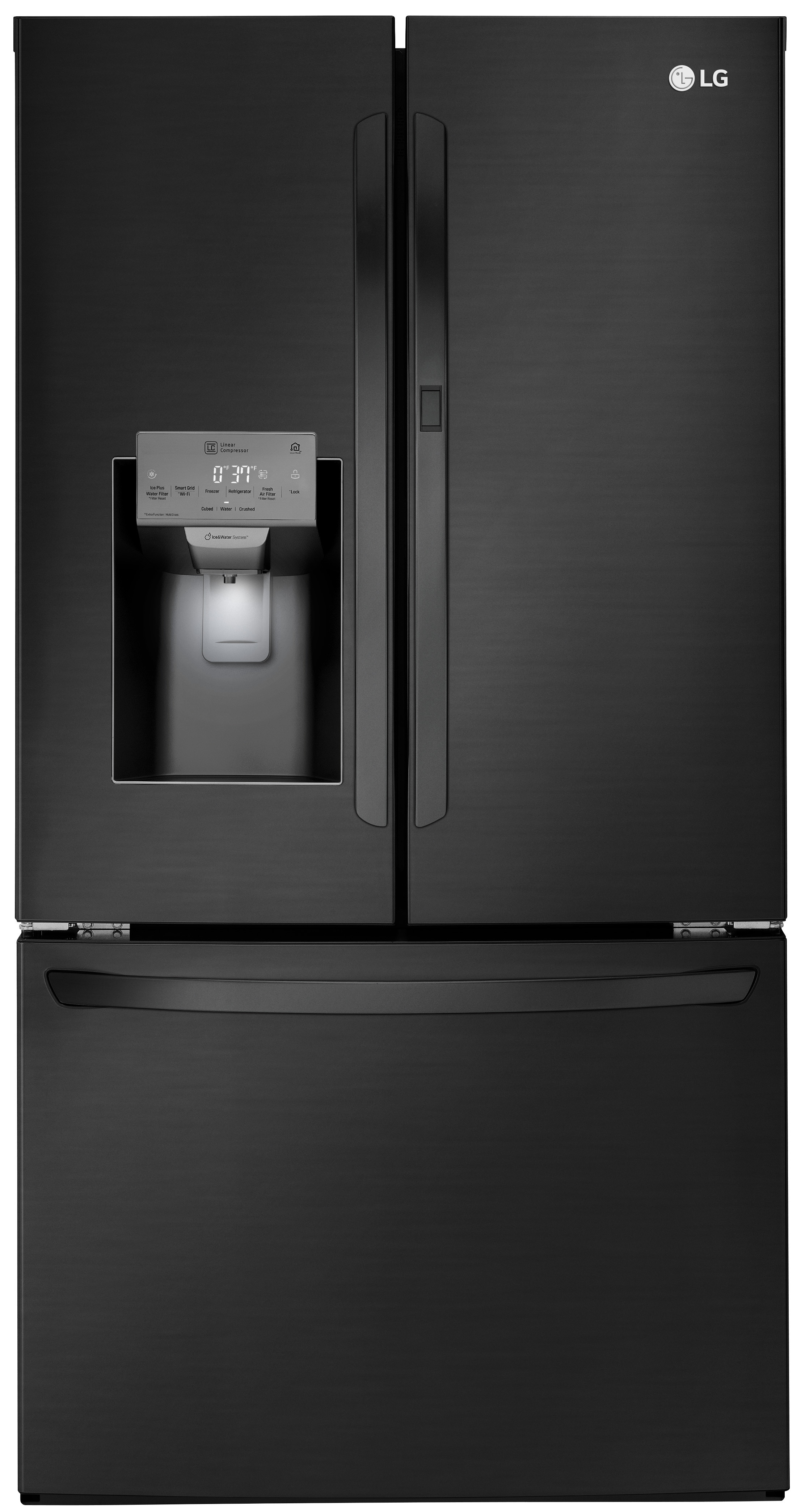 lg fridge matte black