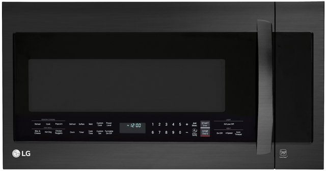 LG 2.0 Cu. Ft. Matte Black Stainless Steel Over The Range Microwave