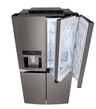 LG Diamond Collection 30 Cu. Ft. 4 Door Refrigerator-Black Stainless Steel 2