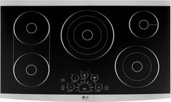 LG Studio 36" Stainless Steel Frame Electric Cooktop-LSCE365ST