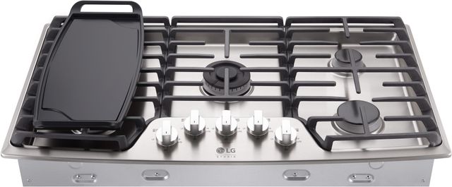 LG Studio 36" Stainless Steel Gas Cooktop-LSCG367ST-3