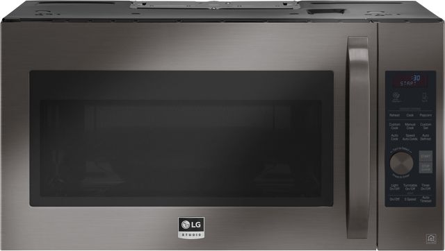 LG Studio 1.7 Cu. Ft. Black Stainless Steel Over The Range Microwave