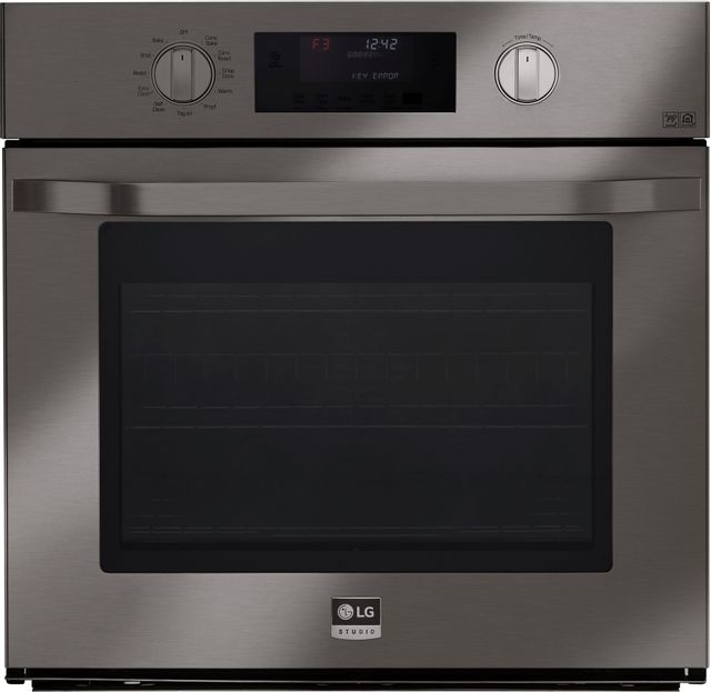 LG Studio 29.75" Black Stainless Steel Electric Single Oven Built In