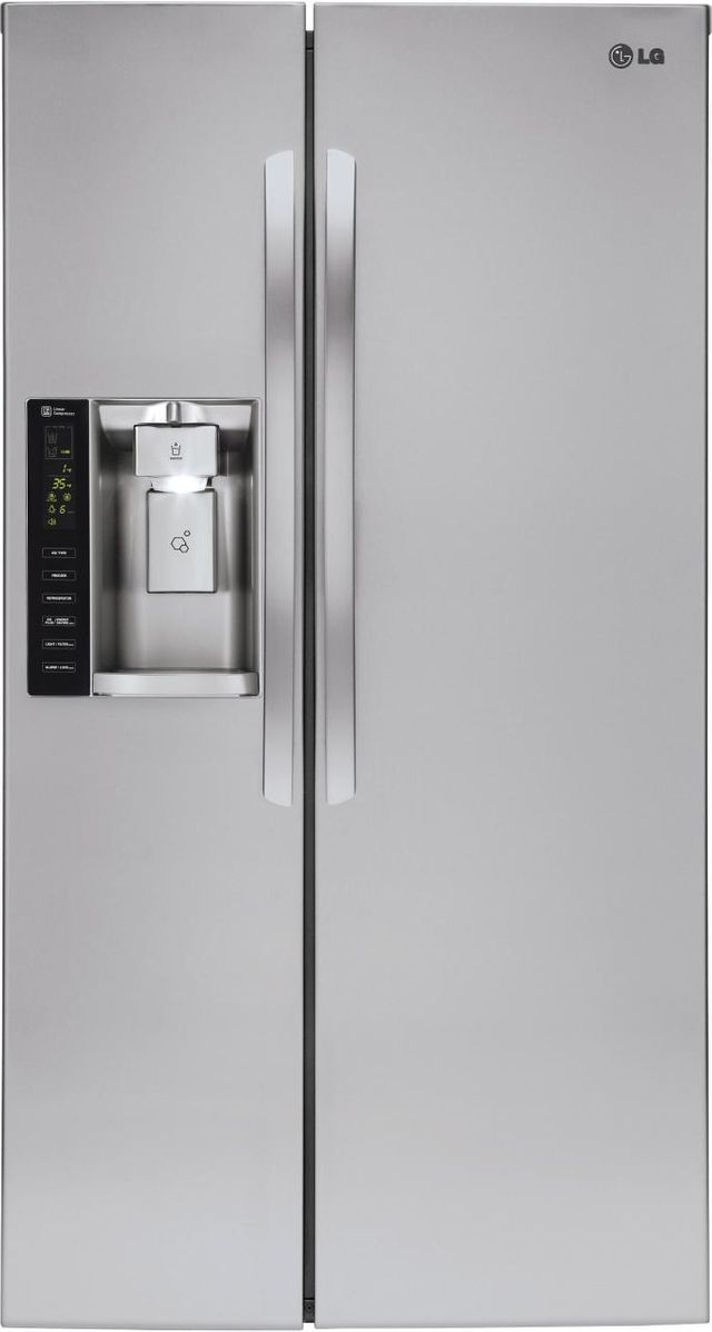 LG 22 Cu. Ft. Counter Depth Side By Side Refrigerator-Stainless Steel 0