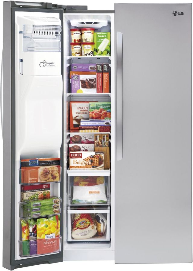 LG 22 Cu. Ft. Counter Depth Side By Side Refrigerator-Stainless Steel 2