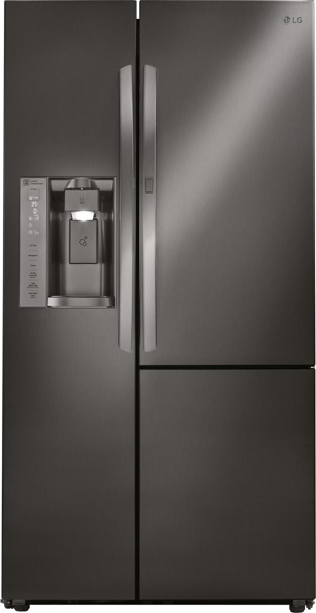 LG 22 Cu. Ft. Side-By-Side Refrigerator-Black Stainless Steel