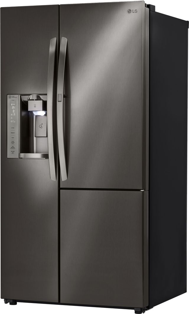 LG 22 Cu. Ft. Side-By-Side Refrigerator-Black Stainless Steel 12