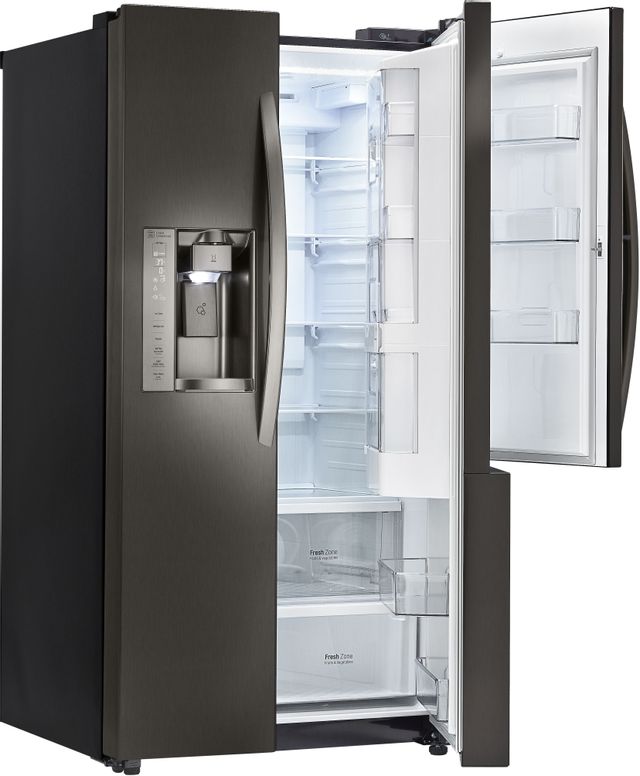 LG 22 Cu. Ft. Side-By-Side Refrigerator-Black Stainless Steel 14