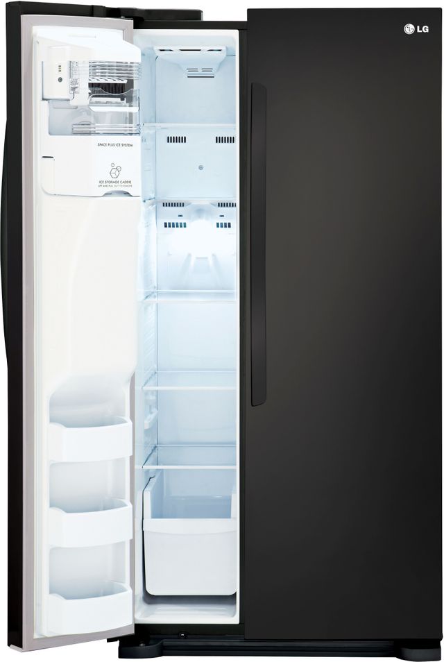 LG 22.0 Cu. Ft. Side-By-Side Refrigerator-Smooth Black 3