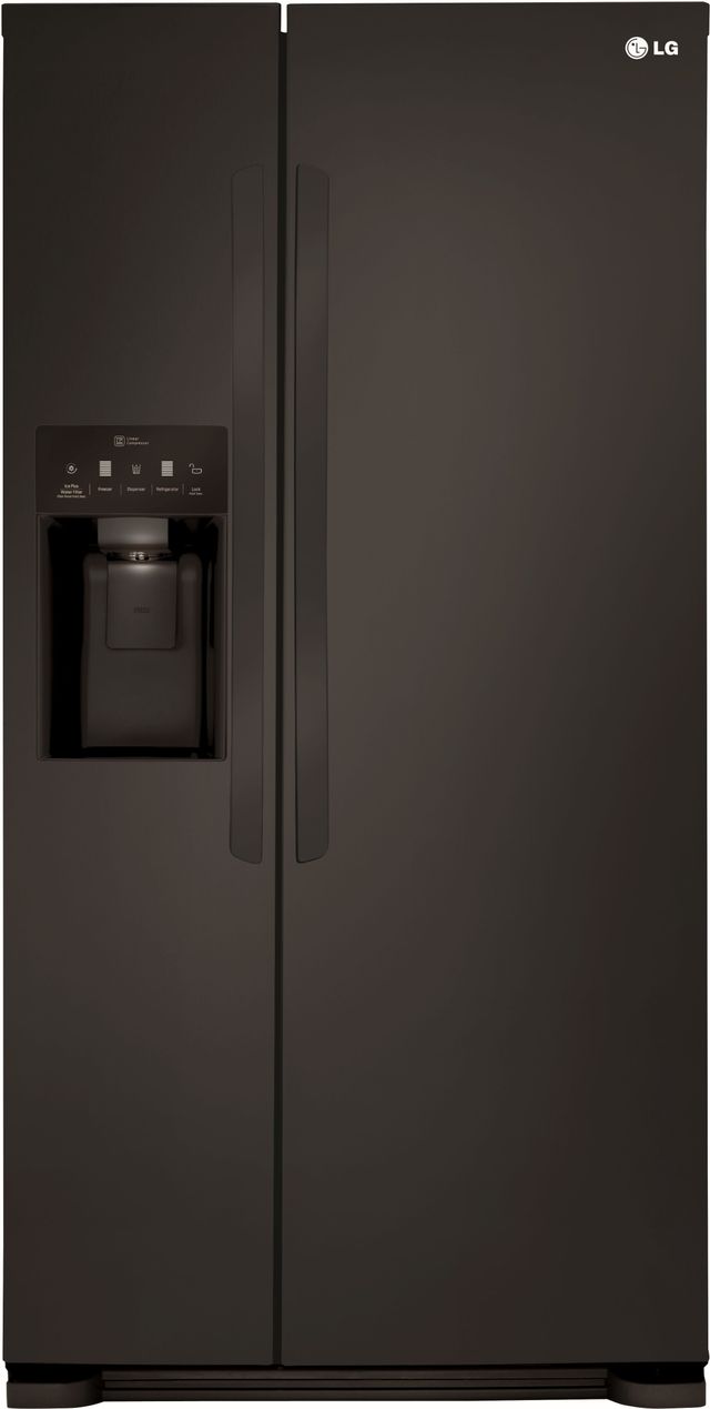 LG 22.0 Cu. Ft. Side-By-Side Refrigerator-Smooth Black