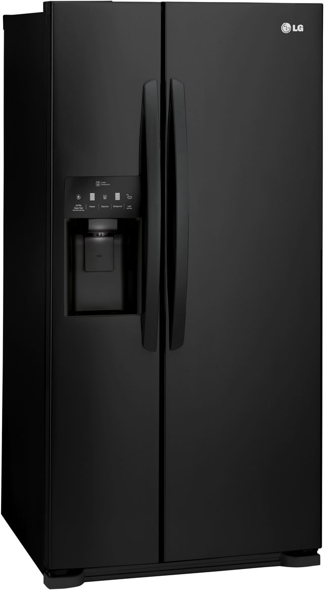 LG 22.0 Cu. Ft. Side-By-Side Refrigerator-Smooth Black 1